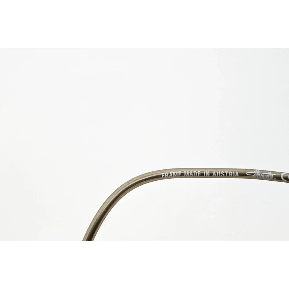 Silhouette Eyeglasses Unisex Gold Rimless Minimalist Austria 7534 6050 140